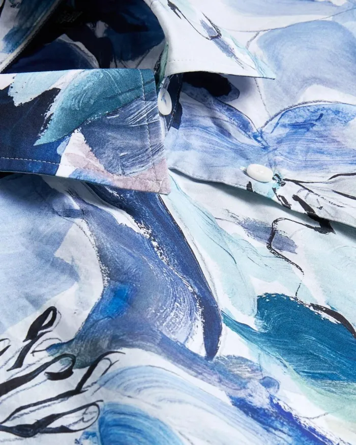 Painted Floral Print Shirt Multicolor Men Ted Baker Shirts Painted Floral Print Shirt Multicolor Men Ted Baker Shirts
