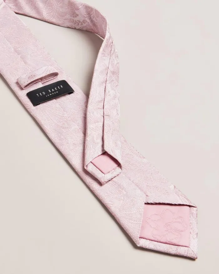 Paisley Silk Tie Dusky Pink Men Ted Baker Ties and Bow Ties