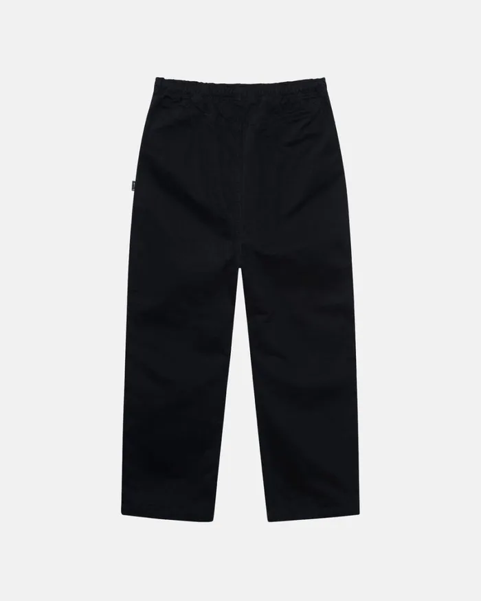 Pants Men Stussy AIRBRUSH ICON BEACH PANT Black Pants Men Stussy AIRBRUSH ICON BEACH PANT Black