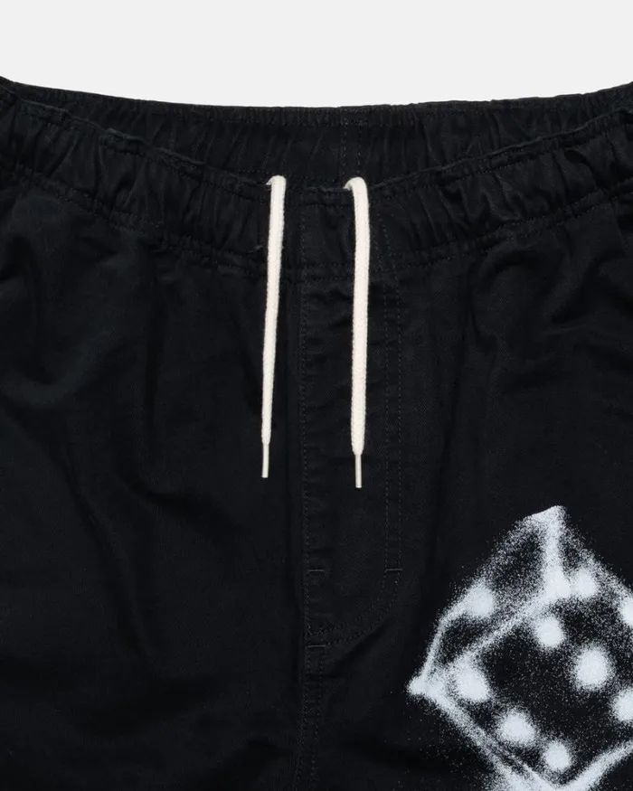 Pants Men Stussy AIRBRUSH ICON BEACH PANT Black Pants Men Stussy AIRBRUSH ICON BEACH PANT Black