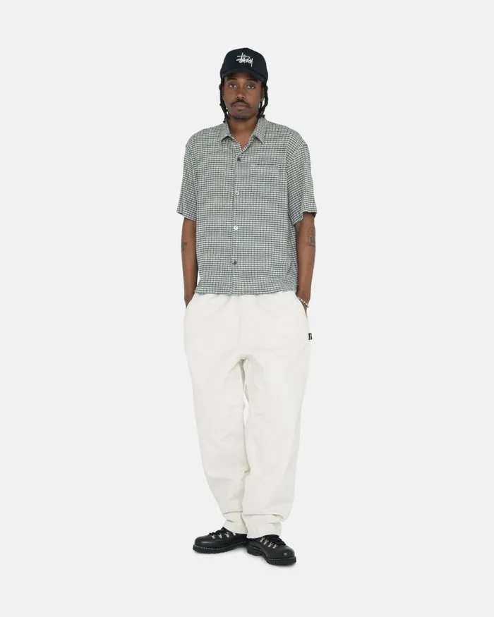 Pants Men Stussy BRUSHED BEACH PANT Bone Pants Men Stussy BRUSHED BEACH PANT Bone