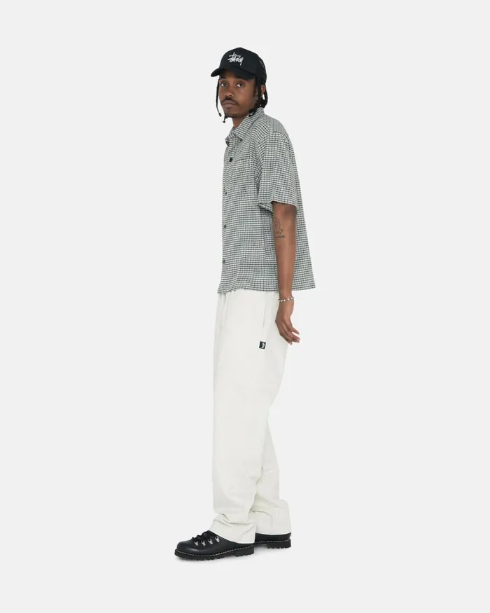 Pants Men Stussy BRUSHED BEACH PANT Bone Pants Men Stussy BRUSHED BEACH PANT Bone