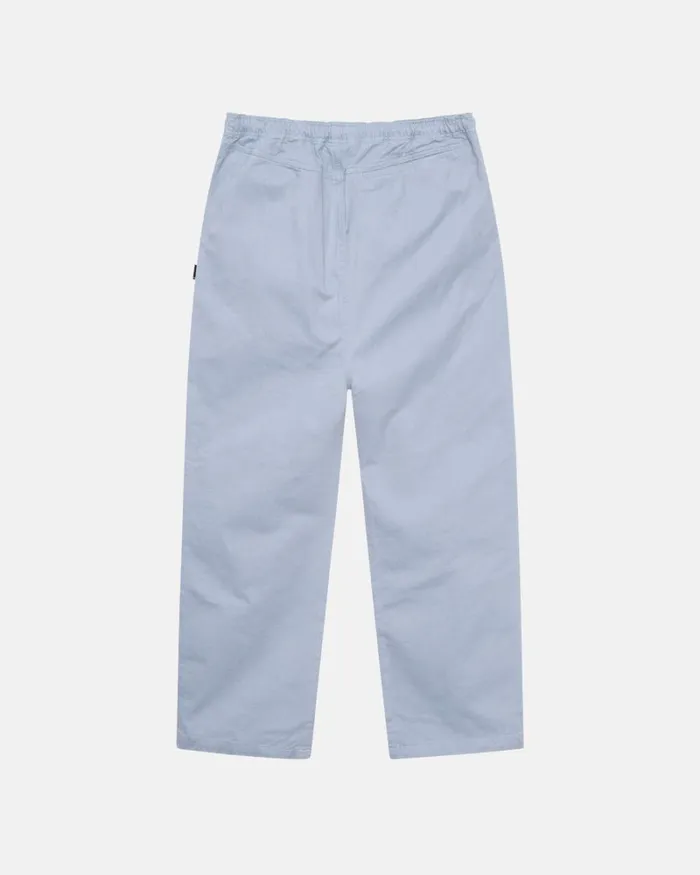 Pants Men Stussy BRUSHED BEACH PANT Dusty Blue Pants Men Stussy BRUSHED BEACH PANT Dusty Blue