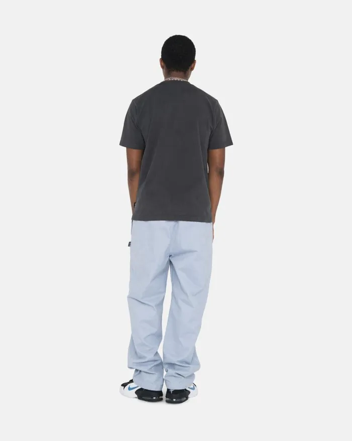 Pants Men Stussy BRUSHED BEACH PANT Dusty Blue Pants Men Stussy BRUSHED BEACH PANT Dusty Blue