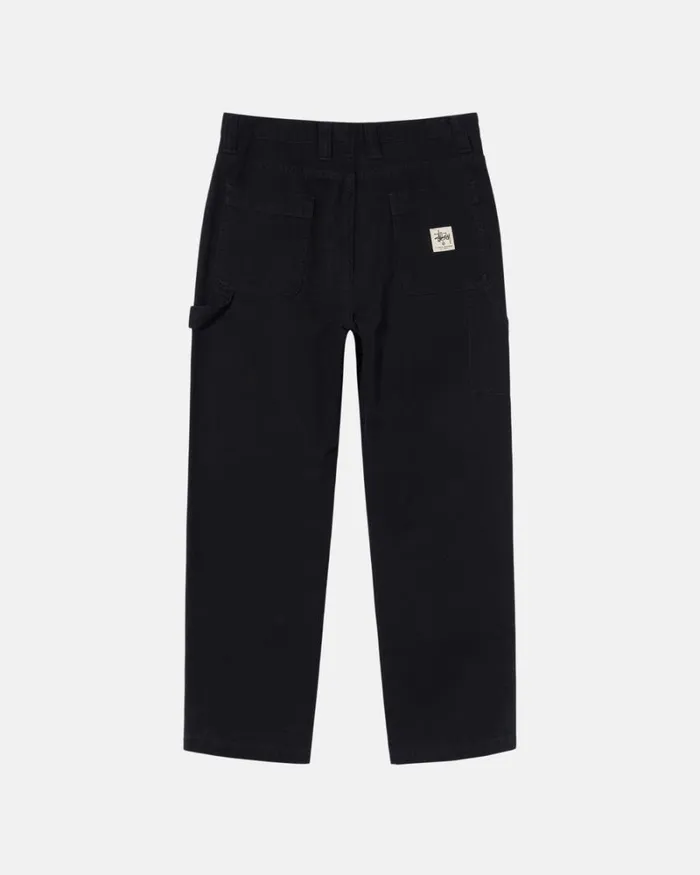 Pants Men Stussy CANVAS WORK PANT Black Pants Men Stussy CANVAS WORK PANT Black