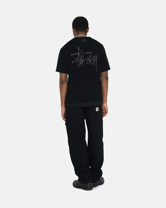 Pants Men Stussy CANVAS WORK PANT Black Pants Men Stussy CANVAS WORK PANT Black