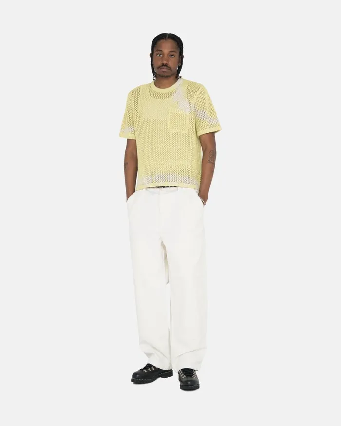 Pants Men Stussy CANVAS WORK PANT Bone Pants Men Stussy CANVAS WORK PANT Bone