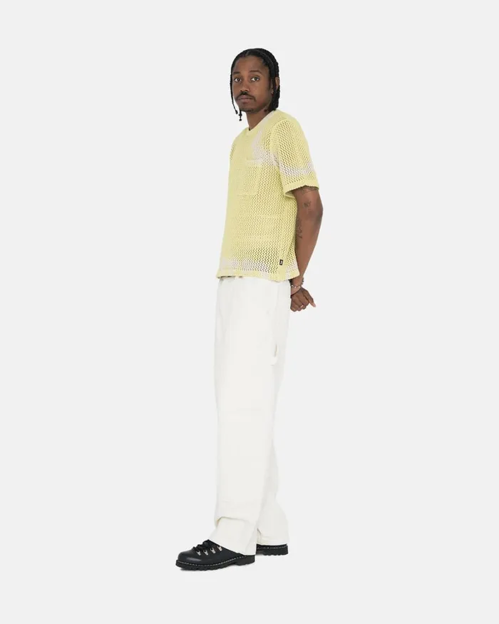 Pants Men Stussy CANVAS WORK PANT Bone Pants Men Stussy CANVAS WORK PANT Bone