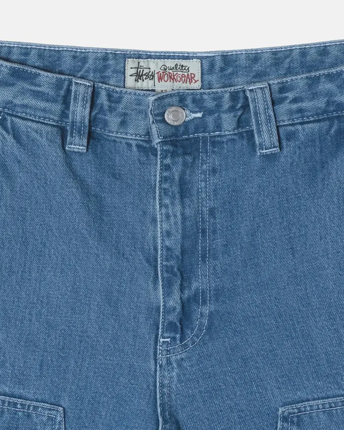 Pants Men Stussy DENIM WORK PANT Blue Pants Men Stussy DENIM WORK PANT Blue