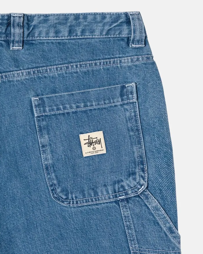 Pants Men Stussy DENIM WORK PANT Blue Pants Men Stussy DENIM WORK PANT Blue