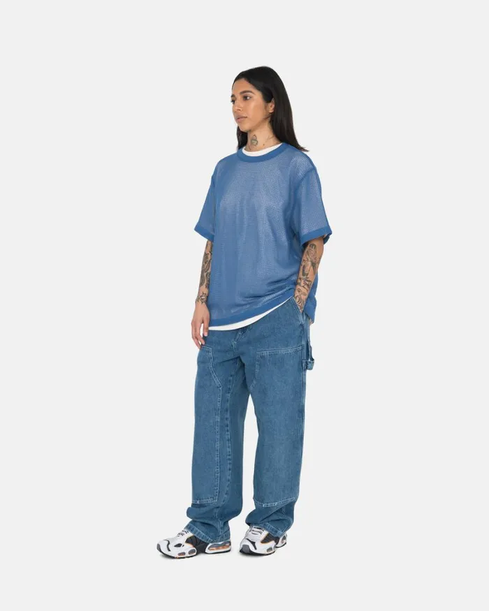 Pants Men Stussy DENIM WORK PANT Blue Pants Men Stussy DENIM WORK PANT Blue