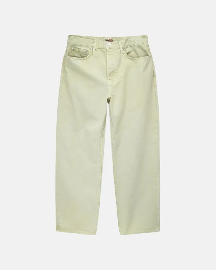 Pants Men Stussy DOUBLE DYE BIG 039OL JEANS Cream