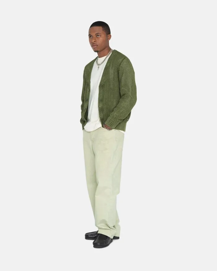 Pants Men Stussy DOUBLE DYE BIG 039OL JEANS Cream Pants Men Stussy DOUBLE DYE BIG 039OL JEANS Cream