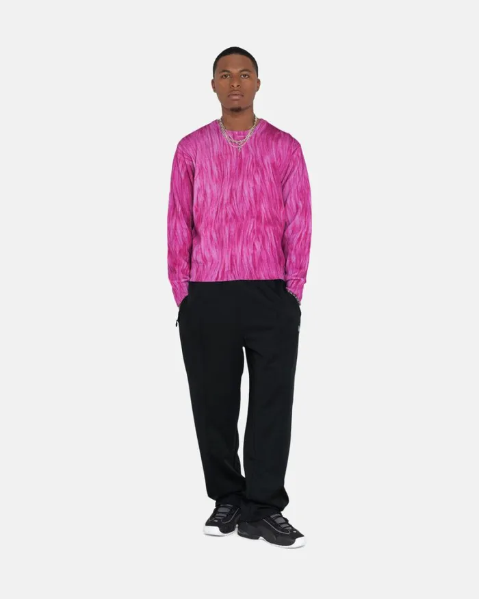 Pants Men Stussy POLY TRACK PANT Black Pants Men Stussy POLY TRACK PANT Black