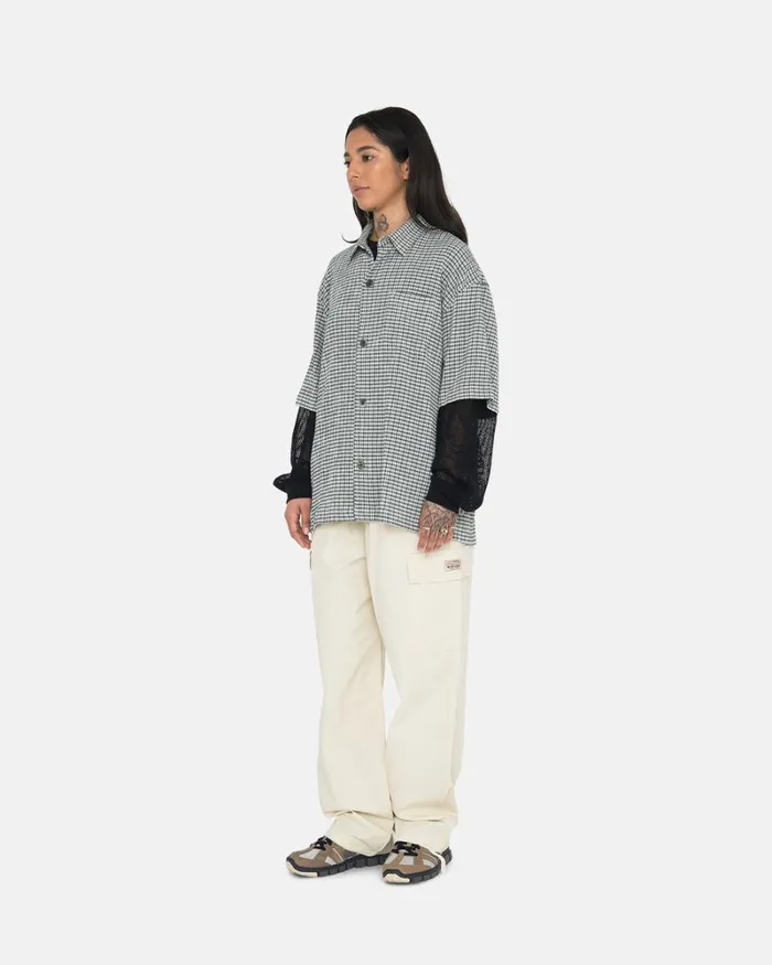 Pants Men Stussy RIPSTOP CARGO BEACH PANT Cream Pants Men Stussy RIPSTOP CARGO BEACH PANT Cream