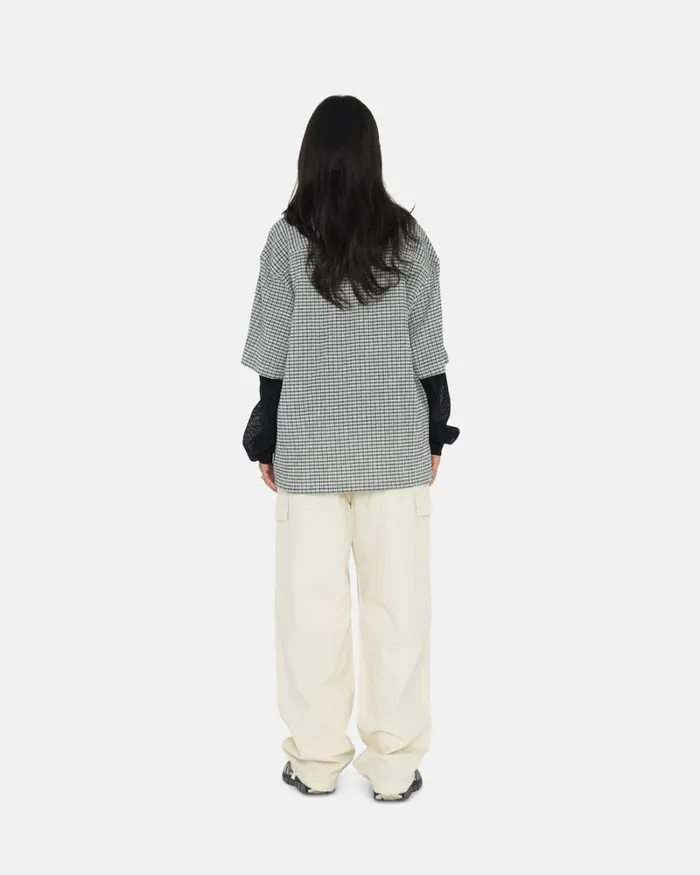 Pants Men Stussy RIPSTOP CARGO BEACH PANT Cream Pants Men Stussy RIPSTOP CARGO BEACH PANT Cream