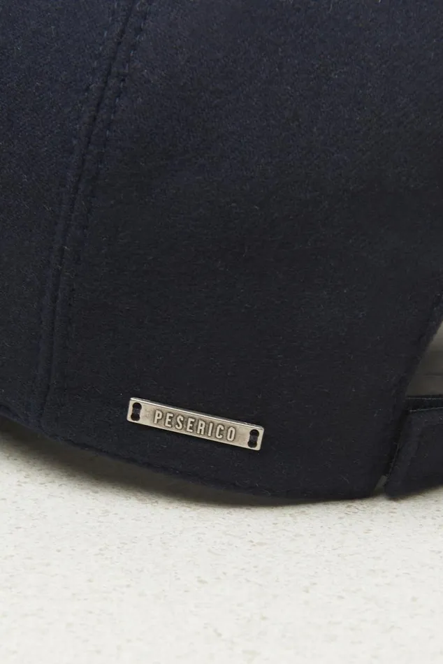 Peserico Hats And Caps Man Cashmere Blend Baseball Cap Inkwell Blue Peserico Hats And Caps Man Cashmere Blend Baseball Cap Inkwell Blue