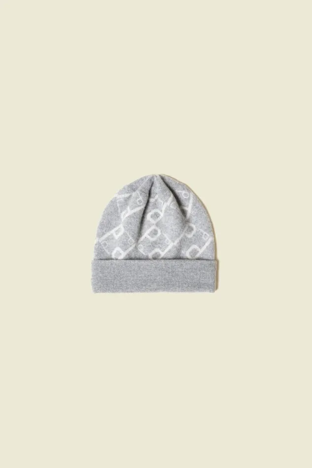 Peserico Hats And Caps Man Wool And Cashmere Beanie Granite