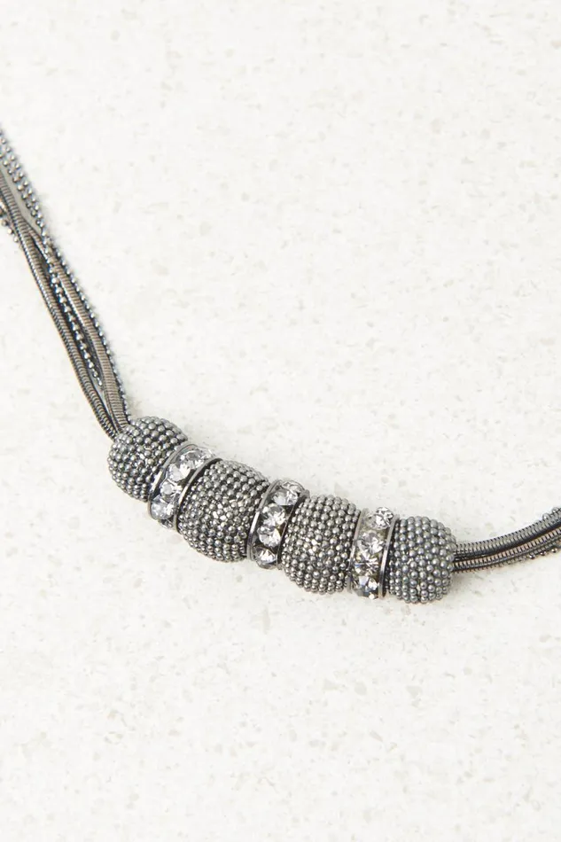 Peserico Jewelry Woman Long Necklace With Balls Graphite