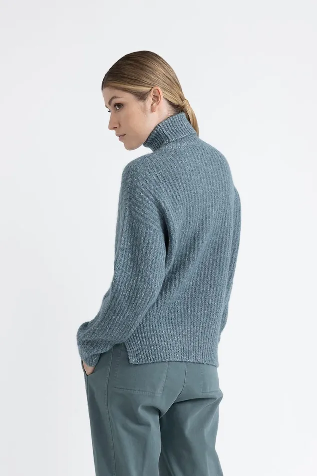 Peserico Knitwear Woman Alpaca Mohair Cotton And Lurex Sweater Alpine Green Peserico Knitwear Woman Alpaca Mohair Cotton And Lurex Sweater Alpine Green