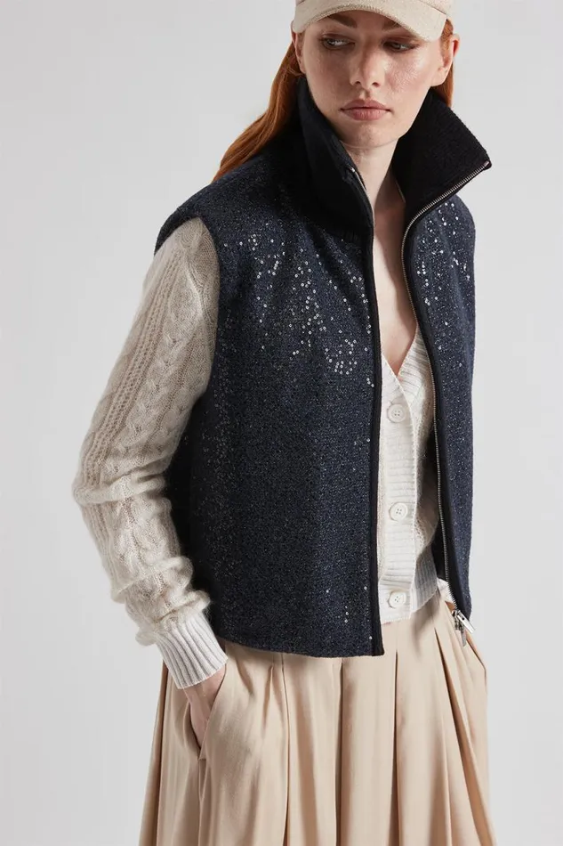 Peserico Knitwear Woman Merino Wool Alpaca And Lurex Cardigan With Plaited Stitch Crew Neck Natural White Peserico Knitwear Woman Merino Wool Alpaca And Lurex Cardigan With Plaited Stitch Crew Neck Natural White