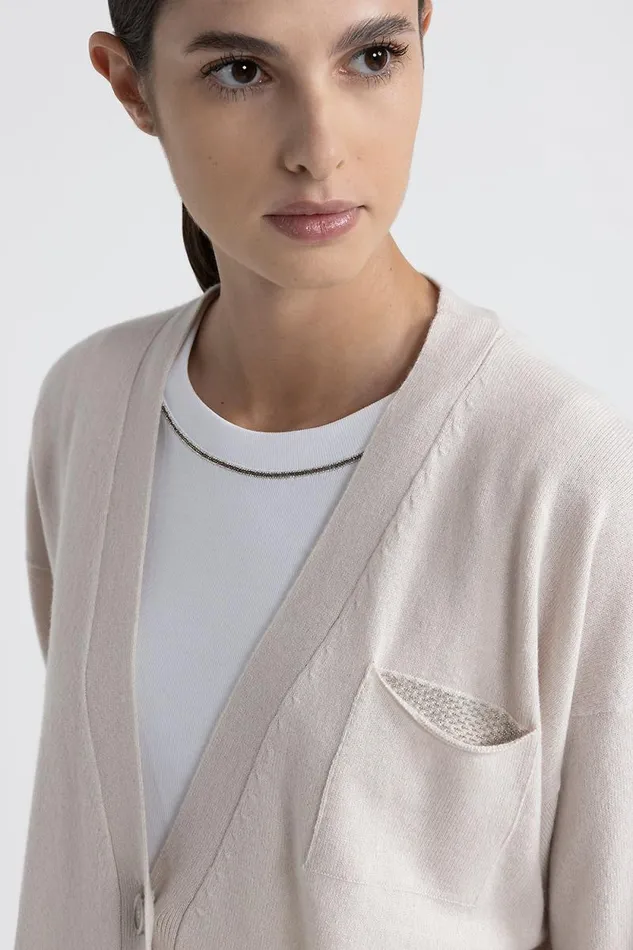 Peserico Knitwear Woman Wool Silk And Cashmere Knit Dress Pearl Beige Peserico Knitwear Woman Wool Silk And Cashmere Knit Dress Pearl Beige