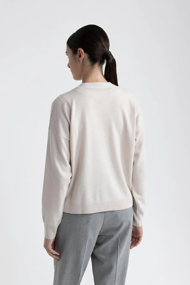 Peserico Knitwear Woman Wool Silk And Cashmere Knit Dress Pearl Beige Peserico Knitwear Woman Wool Silk And Cashmere Knit Dress Pearl Beige