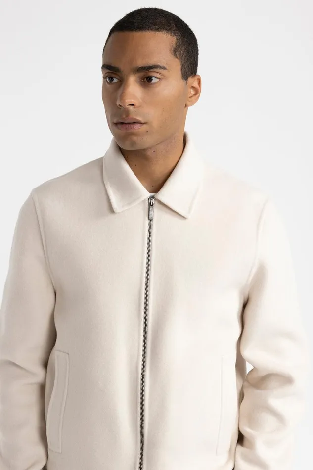 Peserico Outerwear Man DoubleFace Wool And Cashmere Jacket Barley Peserico Outerwear Man DoubleFace Wool And Cashmere Jacket Barley