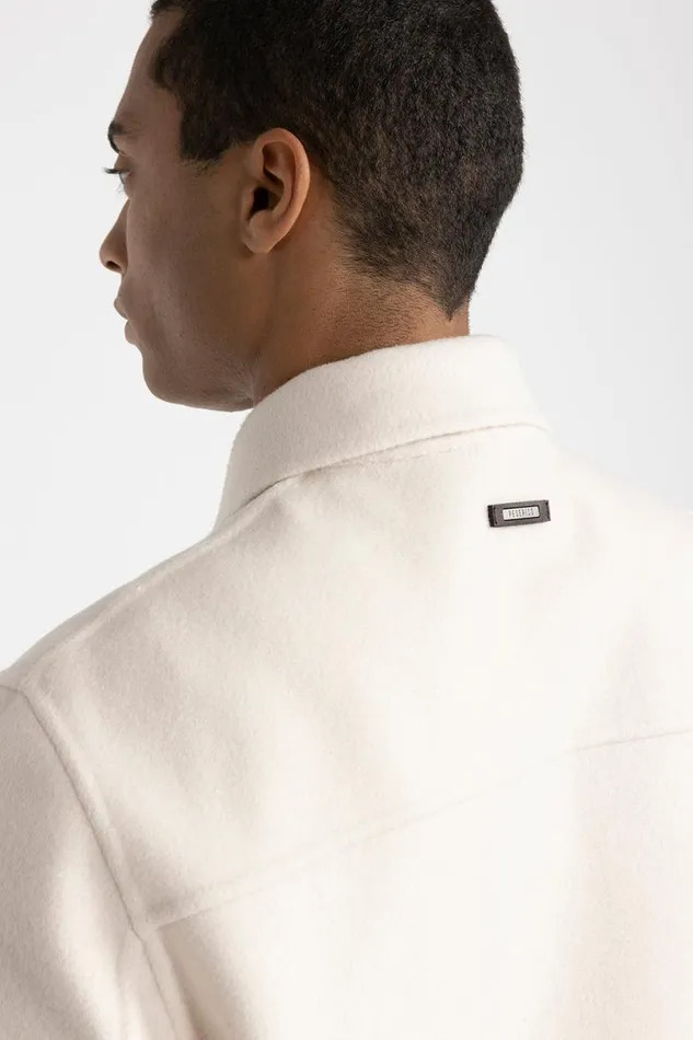 Peserico Outerwear Man DoubleFace Wool And Cashmere Jacket Barley Peserico Outerwear Man DoubleFace Wool And Cashmere Jacket Barley