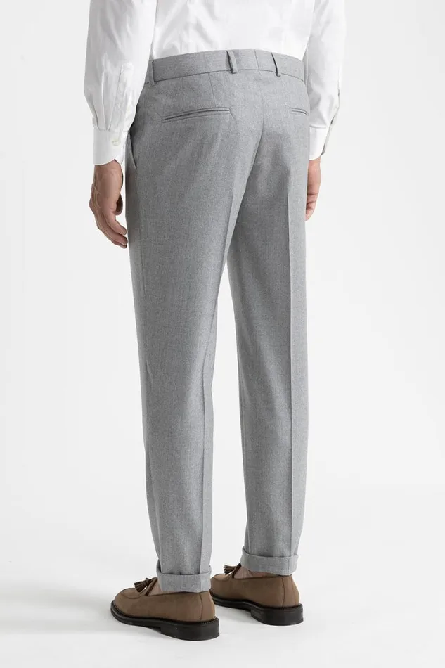 Peserico Suits And Sets ManWoman Unlined Pure New Wool Classic Trousers Granite Peserico Suits And Sets ManWoman Unlined Pure New Wool Classic Trousers Granite