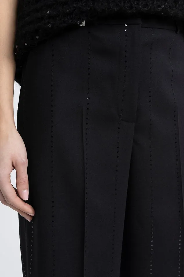 Peserico Suits And Sets Woman Wool Palazzo Trousers Black Peserico Suits And Sets Woman Wool Palazzo Trousers Black