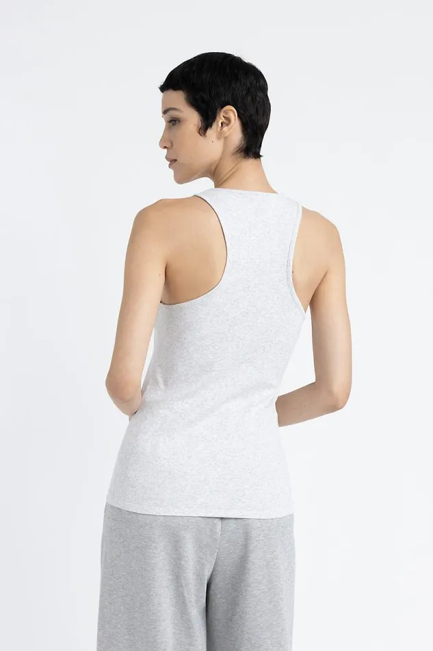Peserico Tops And TShirts Woman Cotton Jersey LowCut Top Fog Gray Peserico Tops And TShirts Woman Cotton Jersey LowCut Top Fog Gray
