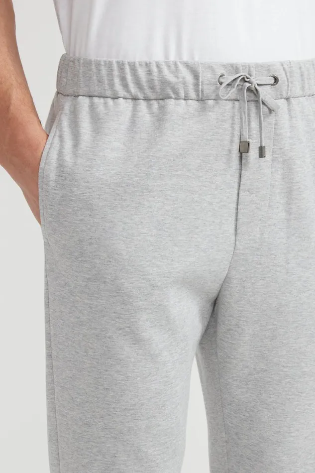 Peserico Trousers Man Cotton Blend Joggers Granite Peserico Trousers Man Cotton Blend Joggers Granite