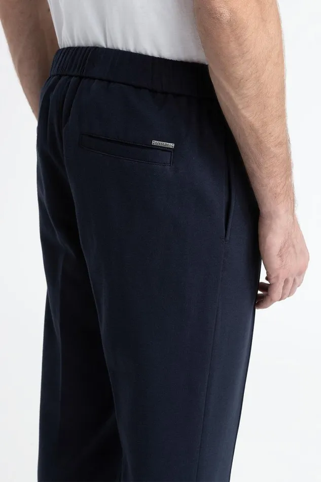 Peserico Trousers Man Cotton Blend Joggers Inkwell Blue Peserico Trousers Man Cotton Blend Joggers Inkwell Blue