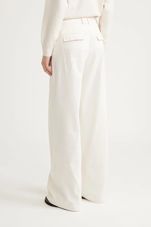 Peserico Trousers Woman Pleated Palazzo Trousers Hornbeam Peserico Trousers Woman Pleated Palazzo Trousers Hornbeam