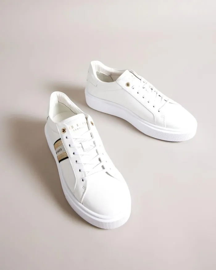 Platform Webbing Trainers Gold Women Ted Baker Sneakers