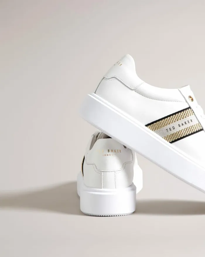 Platform Webbing Trainers Gold Women Ted Baker Sneakers