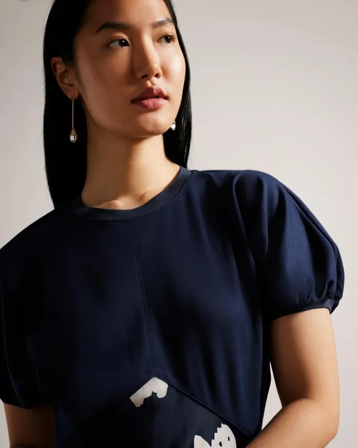 Ponte Top Dress With Midi Skirt Dark Navy Women Ted Baker Clothing Ponte Top Dress With Midi Skirt Dark Navy Women Ted Baker Clothing