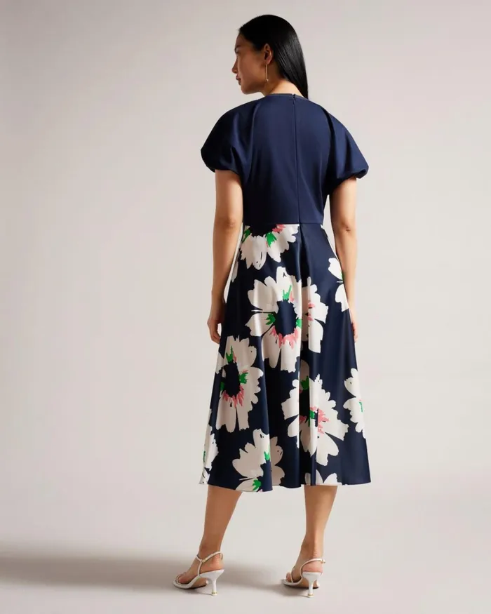 Ponte Top Dress With Midi Skirt Dark Navy Women Ted Baker Clothing Ponte Top Dress With Midi Skirt Dark Navy Women Ted Baker Clothing