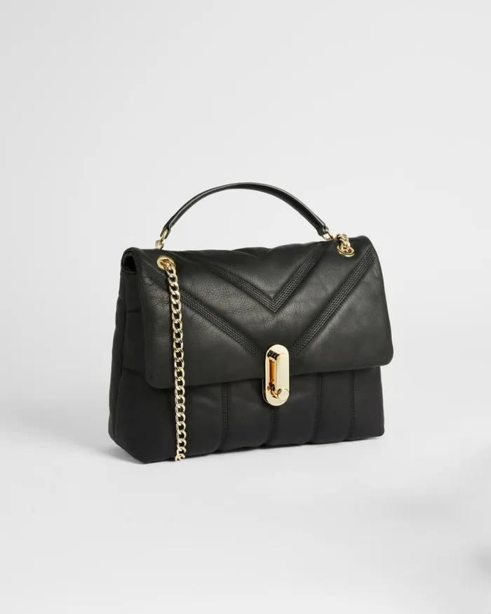 Puffer Quilted Leather Crossbody Bag Black Women Ted Baker Bags Puffer Quilted Leather Crossbody Bag Black Women Ted Baker Bags