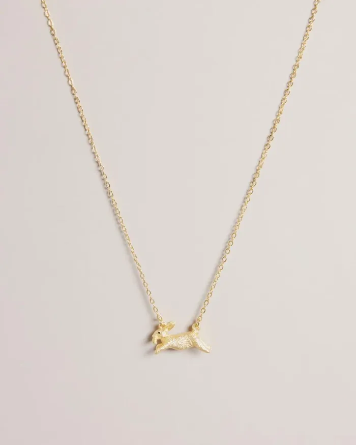Rabbit Pendant Necklace Gold Color Women Ted Baker Jewelry Rabbit Pendant Necklace Gold Color Women Ted Baker Jewelry