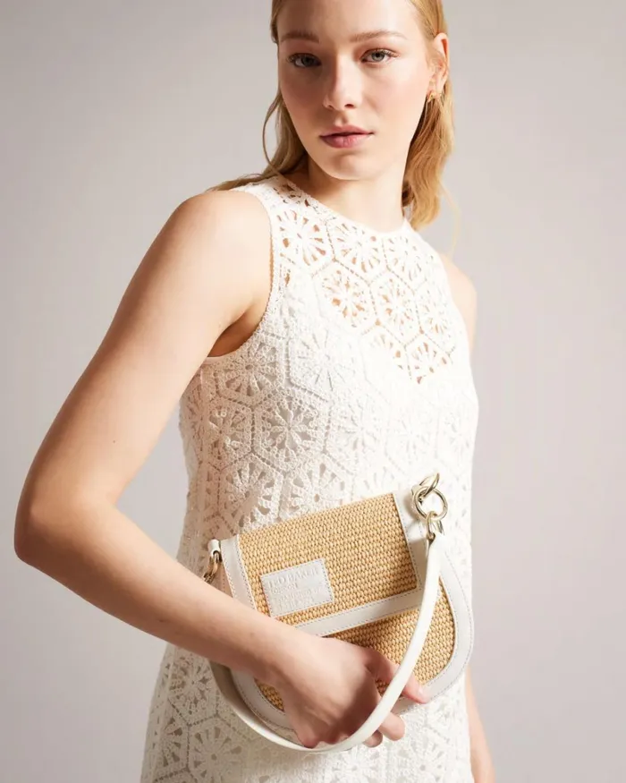 Raffia Satchel Crossbody Bag White Women Ted Baker Bags Raffia Satchel Crossbody Bag White Women Ted Baker Bags