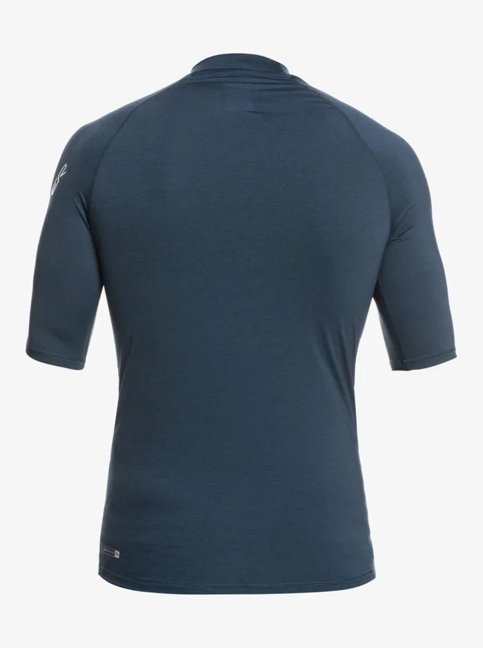 Rashguards Men Quiksilver All Time Short Sleeve Upf 50 Rashguard Navy Blazer Heather Rashguards Men Quiksilver All Time Short Sleeve Upf 50 Rashguard Navy Blazer Heather