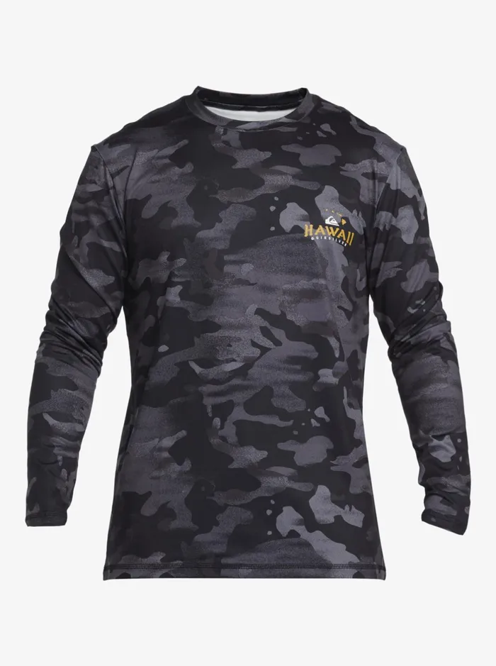 Rashguards Men Quiksilver Hi Royalty Surf Long Sleeve Upf 50 Surf TShirt Hi Camo Black Rashguards Men Quiksilver Hi Royalty Surf Long Sleeve Upf 50 Surf TShirt Hi Camo Black