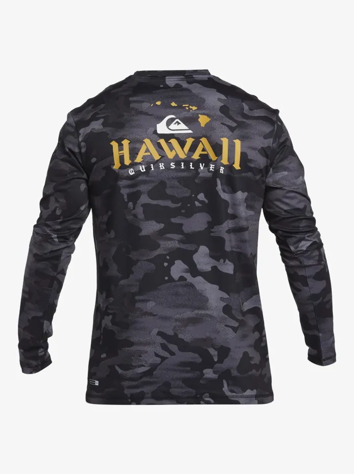 Rashguards Men Quiksilver Hi Royalty Surf Long Sleeve Upf 50 Surf TShirt Hi Camo Black Rashguards Men Quiksilver Hi Royalty Surf Long Sleeve Upf 50 Surf TShirt Hi Camo Black