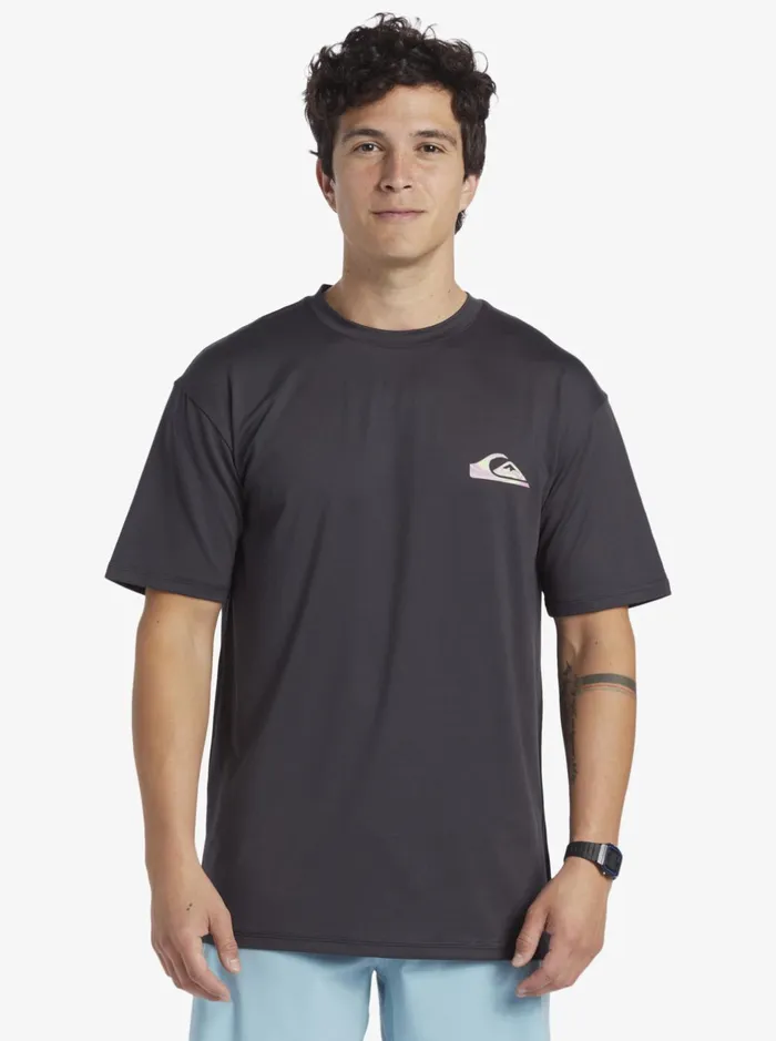 Rashguards Men Quiksilver Mix Session Upf 50 Short Sleeve Surf Tee Tarmac Rashguards Men Quiksilver Mix Session Upf 50 Short Sleeve Surf Tee Tarmac