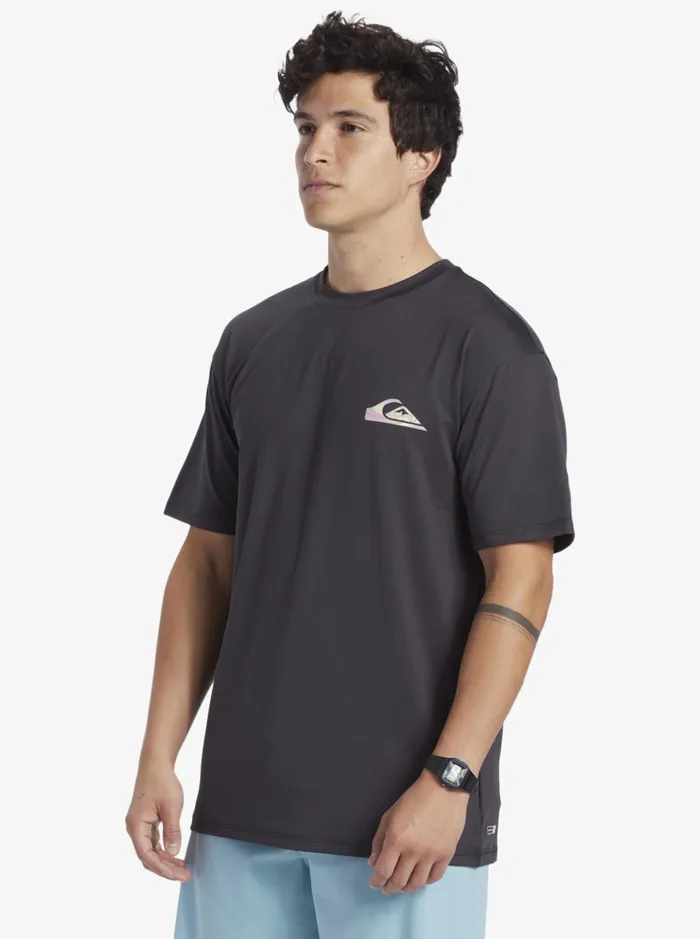 Rashguards Men Quiksilver Mix Session Upf 50 Short Sleeve Surf Tee Tarmac Rashguards Men Quiksilver Mix Session Upf 50 Short Sleeve Surf Tee Tarmac