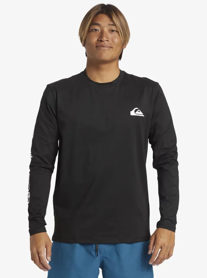 Rashguards Men Quiksilver Omni Session Long Sleeve Upf 50 Surf TShirt Black Rashguards Men Quiksilver Omni Session Long Sleeve Upf 50 Surf TShirt Black