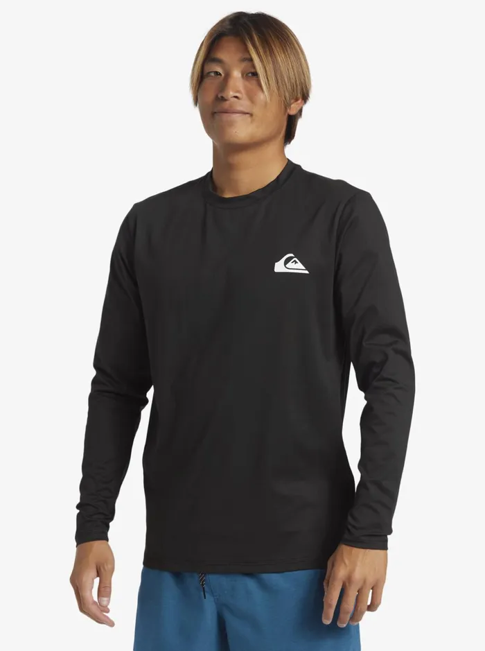 Rashguards Men Quiksilver Omni Session Long Sleeve Upf 50 Surf TShirt Black Rashguards Men Quiksilver Omni Session Long Sleeve Upf 50 Surf TShirt Black