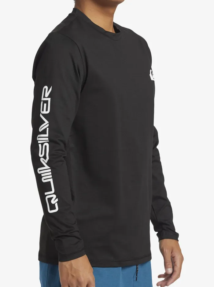 Rashguards Men Quiksilver Omni Session Long Sleeve Upf 50 Surf TShirt Black Rashguards Men Quiksilver Omni Session Long Sleeve Upf 50 Surf TShirt Black